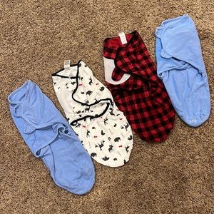 Baby boy swaddles